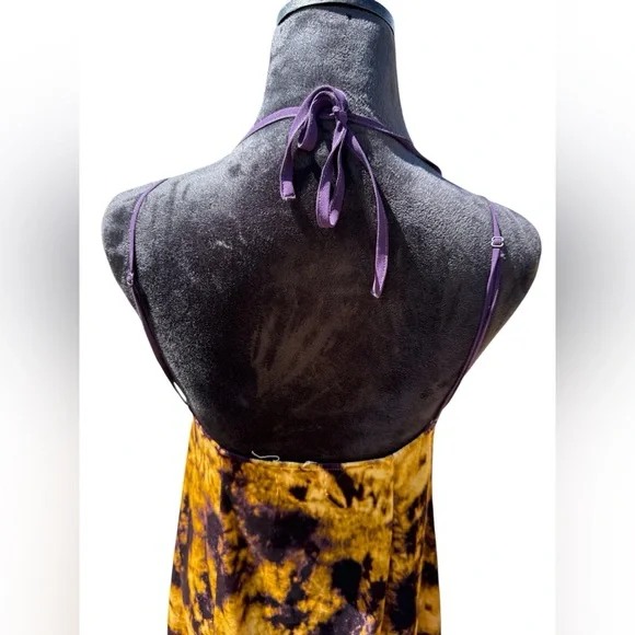 Urban Outfitters Purple and Gold Mini Dress size Large - Picture 5 of 13